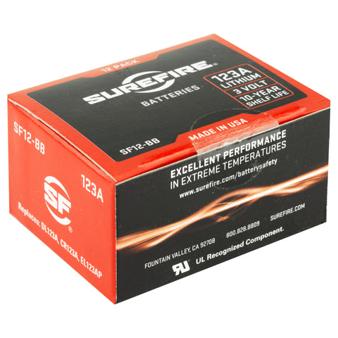 SureFire SF-12 Mounted Light Batteries 12 Count 123A Red