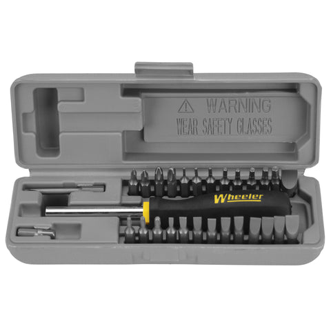Wheeler Gunsmithing Tools Screwdriver Set Space Saver Tool Set With 26 Bits