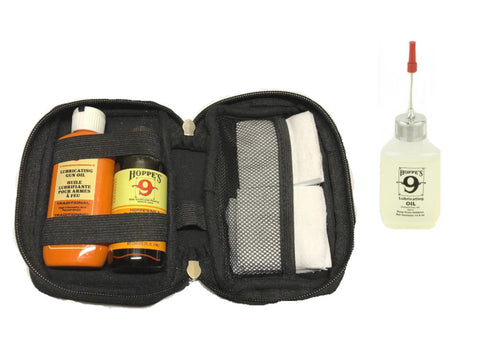WM Gun Cleaning Kit with Cleaner, Lube Oil, Needle Applicator, Cotton Patches in Neoprene Case