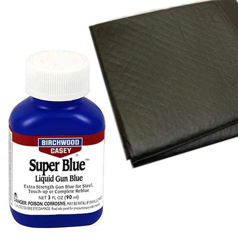 Birchwood Casey Super Blue Liquid Gun Blue Plus 2 Disposable Absorbent Pads