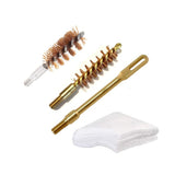 Westlake Market 9mm Bore Brush Set Including Bronze Brush, Nylon Brush, Brass Patch Holder, and Cotton Patches