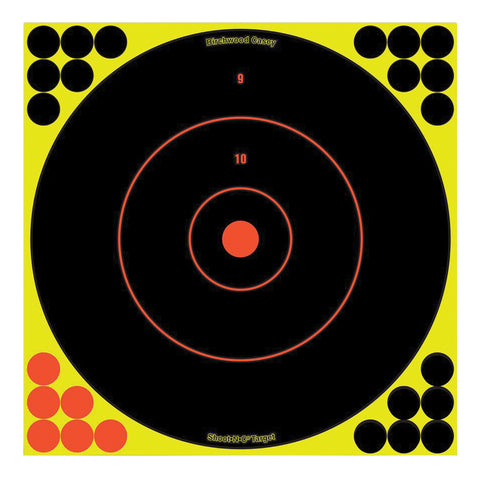 Birchwood Casey, Shoot-N-C Target, Round Bullseye, 12", 5 Targets