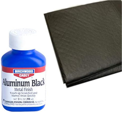 Birchwood Casey Aluminum Black with Two Absorbent Work Pads