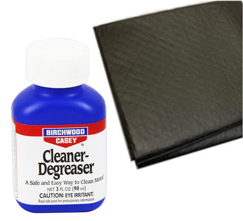 Birchwood Casey Cleaner Degreaser with Two Absorbent Work Pads