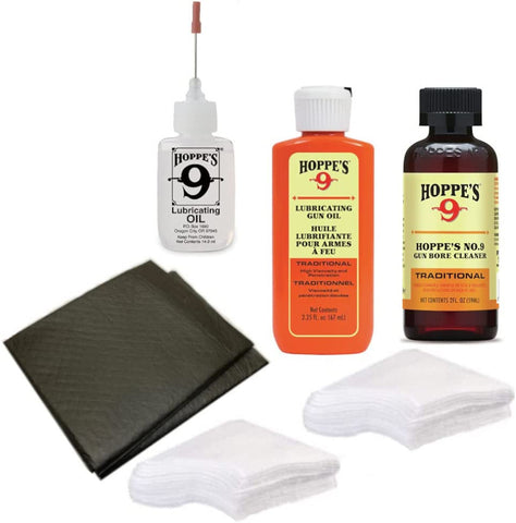 Gun Cleaner with Gun Oil, Oil Refill, WM Cotton Patches and Absorbent Cleaning Pads