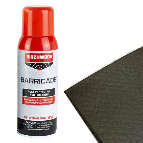 Birchwood Casey Barricade Firearm / Gun Rust Protection Aerosol Spray with Absorbent Pads