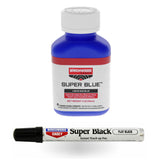 Super Blue Liquid Gun Blueing Touch-up for Gun Restore plus Flat Black Touch-up Paint Pen Plus Free Swabs